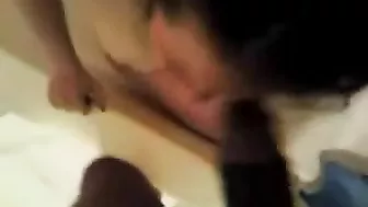 Homemade Interracial Anal with Big Cock BBC Slut