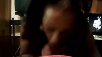 Homemade Interracial Tranny Blowjob with Swallowing