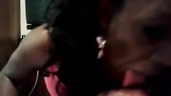 Homemade Interracial Tranny Blowjob with Swallowing