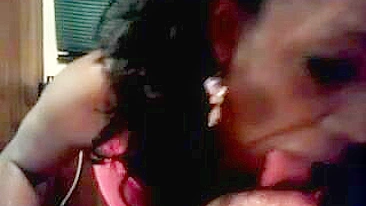 Homemade Interracial Tranny Blowjob with Swallowing