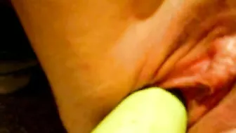 MILF Mom Squirts with Homemade Toys in Kitchen Orgasm