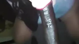 Homemade Interracial Tranny Blowjob with Big Dick & Deep Throat