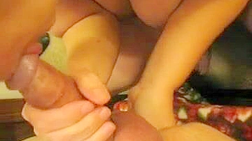 Homemade Blowjob with Prostate Play by Amateur MILF Wife