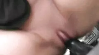 Wild Blonde Girlfriends Ride Stick Shift Pussies in Homemade Car Sex