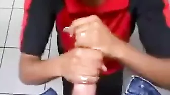 Homemade Ebony Blowjob with Cum Swallowed at Convenience Store