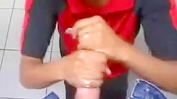 Homemade Ebony Blowjob with Cum Swallowed at Convenience Store