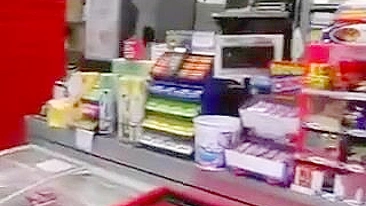 Homemade Ebony Blowjob with Cum Swallowed at Convenience Store