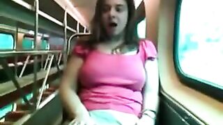 Homemade BBW Masturbation on Moving Train Amateur Sex Toy Porn