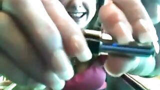 Homemade BBW Masturbation on Moving Train Amateur Sex Toy Porn