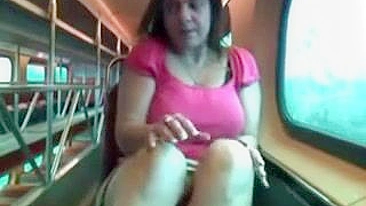 Homemade BBW Masturbation on Moving Train Amateur Sex Toy Porn