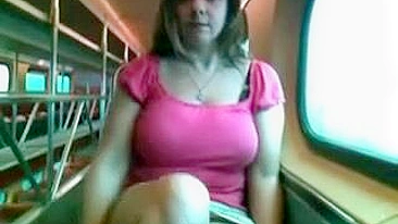 Homemade BBW Masturbation on Moving Train Amateur Sex Toy Porn