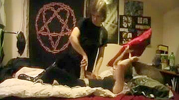 Homemade Strapon Fucking with Bisexual Girlfriend