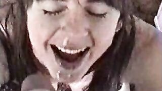 Homemade Slut Wife Gets Cumshot Facial with Blowjob