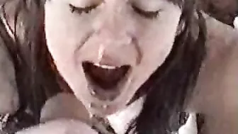 Homemade Slut Wife Gets Cumshot Facial with Blowjob