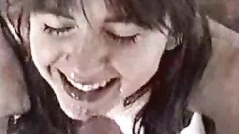 Homemade Slut Wife Gets Cumshot Facial with Blowjob