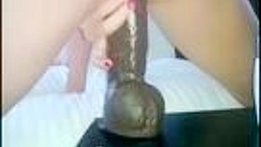 Homemade Squirting Orgasm with Amateur Dildo Masterbation