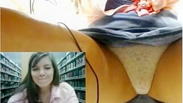 Homemade Squirting Sex with Big Boobs & Dildos in Public Library