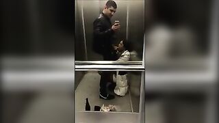 Homemade Porn Video - Amateur Blowjob with Cum Swallowed in Public Elevator