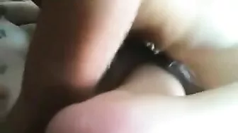 Homemade Bisexual Threesome with Tattooed Couple Sharing Cock