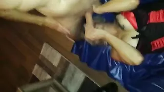 Homemade Swingers' Wife Blows Hubby Big Cock while Filming Amateur Porn with Blonde MILF