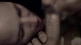 Bisexual Wife & Hubby Homemade Threesome with Cock Sucking