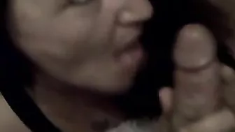 Bisexual Wife & Hubby Homemade Threesome with Cock Sucking