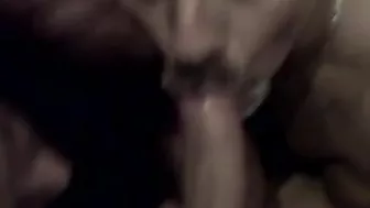 Bisexual Wife & Hubby Homemade Threesome with Cock Sucking