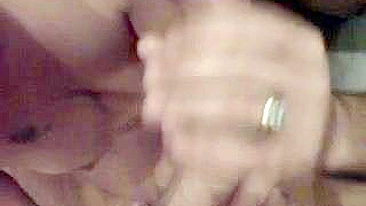 Bisexual Wife & Hubby Homemade Threesome with Cock Sucking