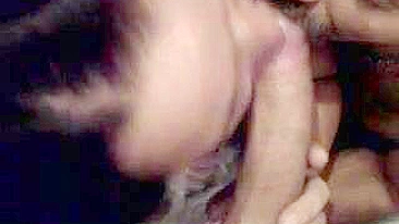 Bisexual Wife & Hubby Homemade Threesome with Cock Sucking