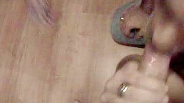 Bisexual Wife & Hubby Homemade Threesome with Cock Sucking