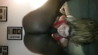 Homemade Interracial Rough Blowjob with Deep Throat and Cum in Mouth