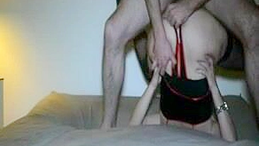 French MILF Gets Rough Amateur Fuck in Upside Down Position with Big Ass & Butt