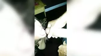 Homemade Bisexual Blowjob with Tranny Cum Swallowing