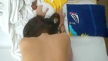 Amateur MILF Double Penetrates with Bottle and Cock