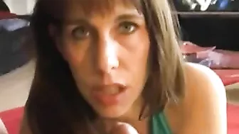 Homemade Cum Swallowing MILF Wife Amateur BJ Skills