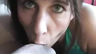 Homemade Cum Swallowing MILF Wife Amateur BJ Skills