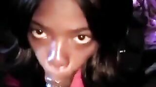 Homemade Bisex Tranny Blowjob with Cum Swallowed