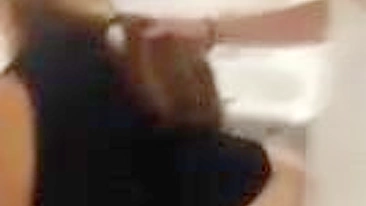 Homemade Doggy Style with Blonde College GF in McDonald Toilet