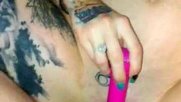 Homemade Squirt Orgasm with Shaved Pussy & Tattoos