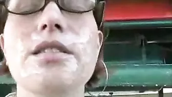 Wild Brunette Girlfriend Fucks Hard in Public with Cumshot and Exhibitionist Kinks