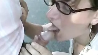 Wild Brunette Girlfriend Fucks Hard in Public with Cumshot and Exhibitionist Kinks