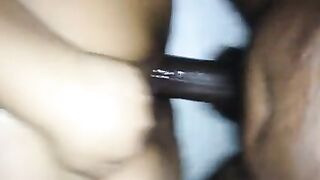 Homemade Interracial Squirting Orgasm with Big Black Cock