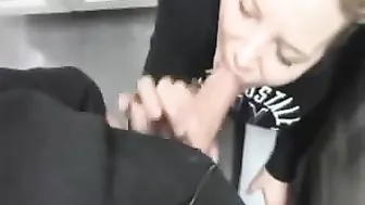 Homegrown Swallowing - Amateur BJ & Cum in Mouth at the Home Improvement Store