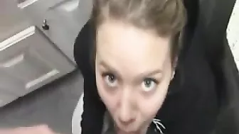 Homegrown Swallowing - Amateur BJ & Cum in Mouth at the Home Improvement Store