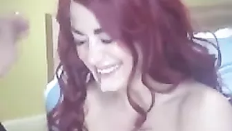 Redhead Amateur Homemade Sex with Big Facials & Messy Cumshots