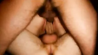 Homemade Threesome with Double Vaginal Cocks and MILF Swingers