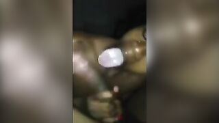 Homemade Ebony Blowjob with Big Cock Cum Explosion