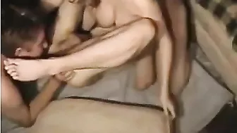 Homemade Bisex Threesome with Bareback Action