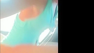 Homemade Car Sex with Blonde College Girlfriend