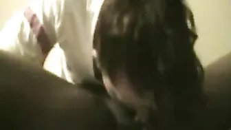 Amateur GF Deep Throat Blowjob with Big Cock in Interracial Homemade Sex